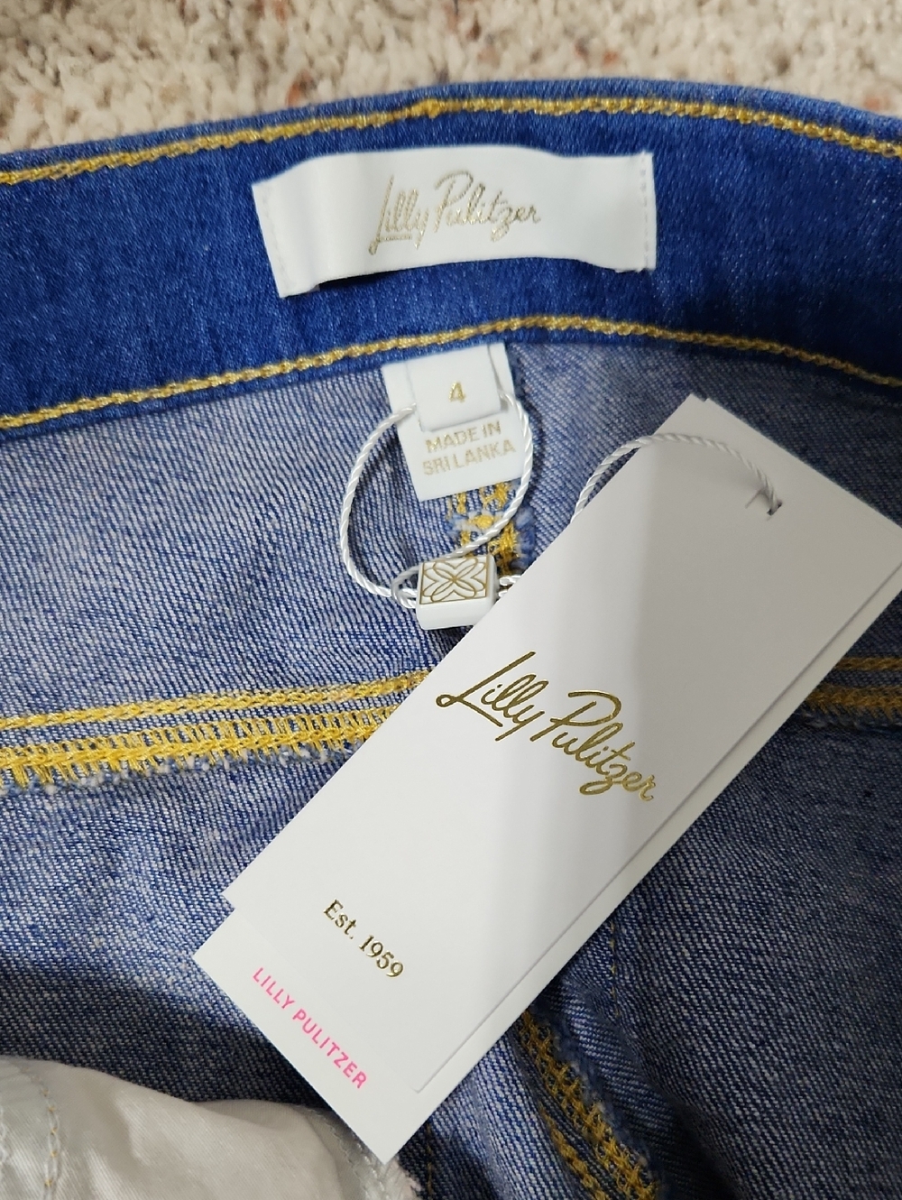 NWT Lilly Pulitzer Liza High Rise Crop Pants. Size 4 - Picture 9 of 10